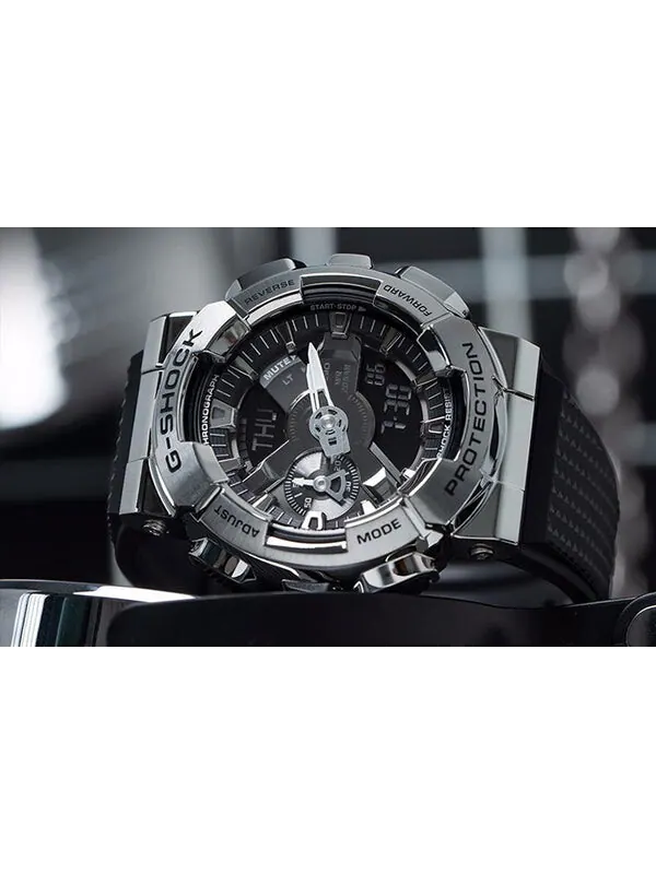 Часы CASIO G-Shock Analog-Digital 'Black Silver' — изображение 3 из 4, оттенок серебряный