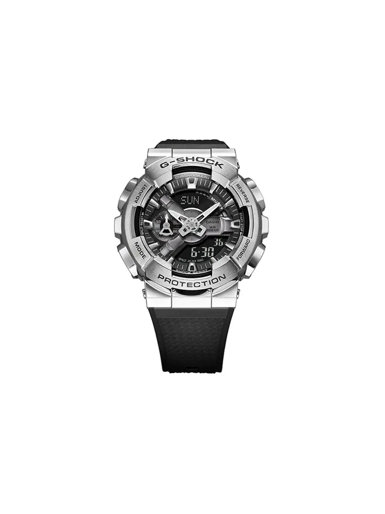 Часы CASIO G-Shock Analog-Digital 'Black Silver' — изображение 2 из 10, оттенок черный серебристый