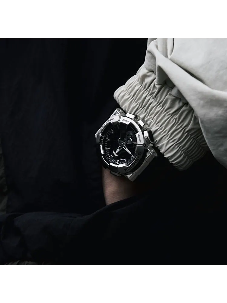 Часы CASIO G-Shock Analog-Digital 'Black Silver' — изображение 9 из 10, оттенок черный серебристый