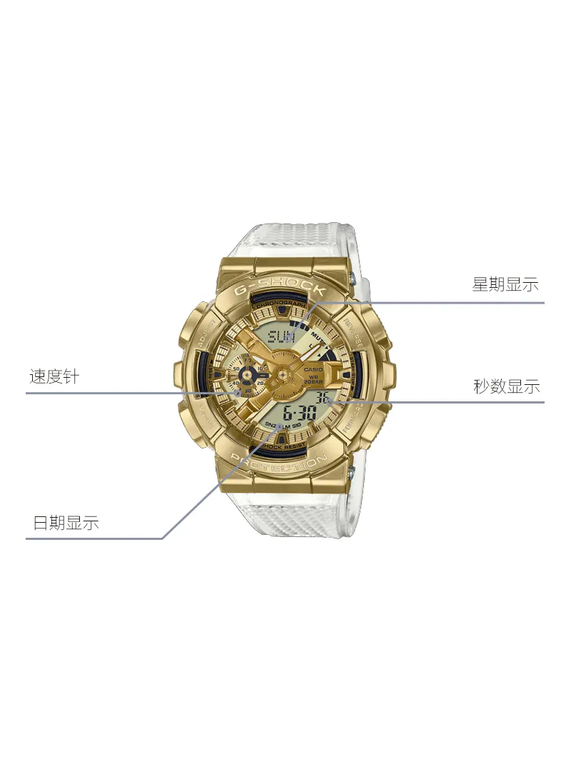 Часы CASIO G-Shock Analog-Digital 'Gold' — изображение 3 из 6, оттенок золото