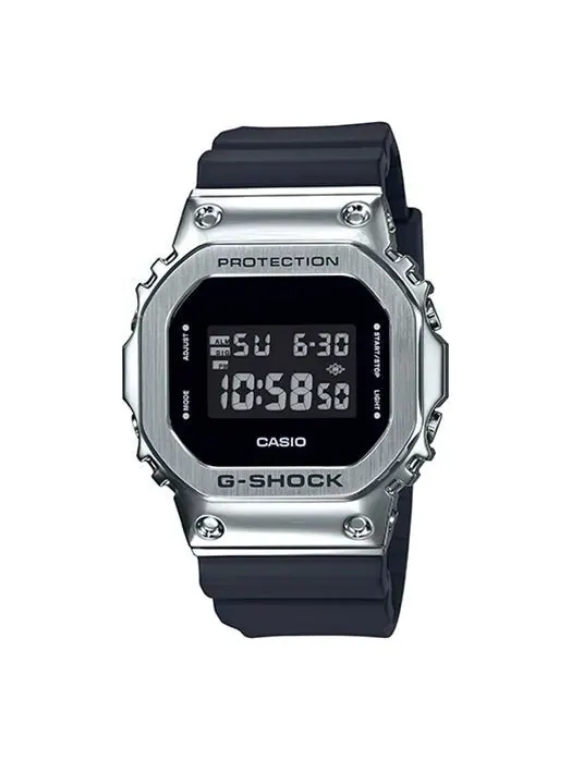 Часы CASIO G-Shock Square 'Silver Black' — изображение 1 из 4, оттенок серебряный