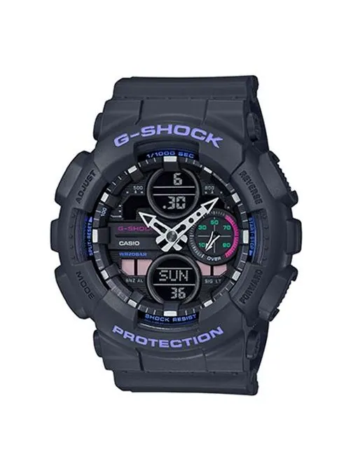 Часы CASIO G-Shock Analog-Digital 'Black Purple' — изображение 1 из 3, оттенок черный фиолетовый