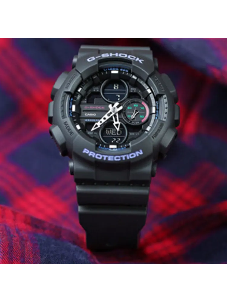 Часы CASIO G-Shock Analog-Digital 'Black Purple' — изображение 3 из 3, оттенок черный фиолетовый