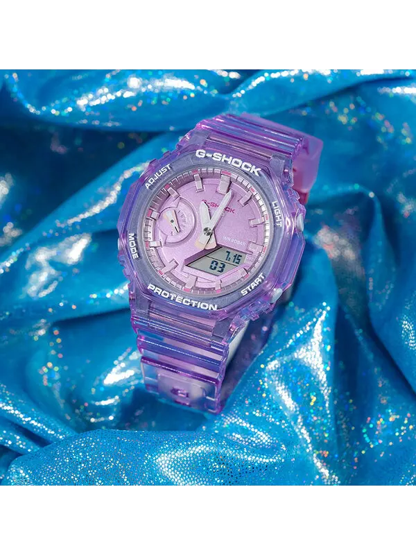 Часы CASIO G-Shock Analog-Digital 'Translucent Purple' — изображение 4 из 4, оттенок фиолетовый