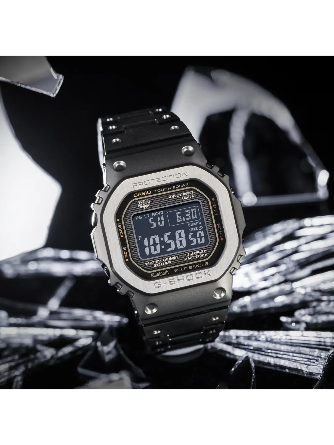 Часы Casio G-Shock Full Metal GMW-B5000 Series, арт. GMW-B5000MB-1JF — изображение 8 из 8, оттенок черный