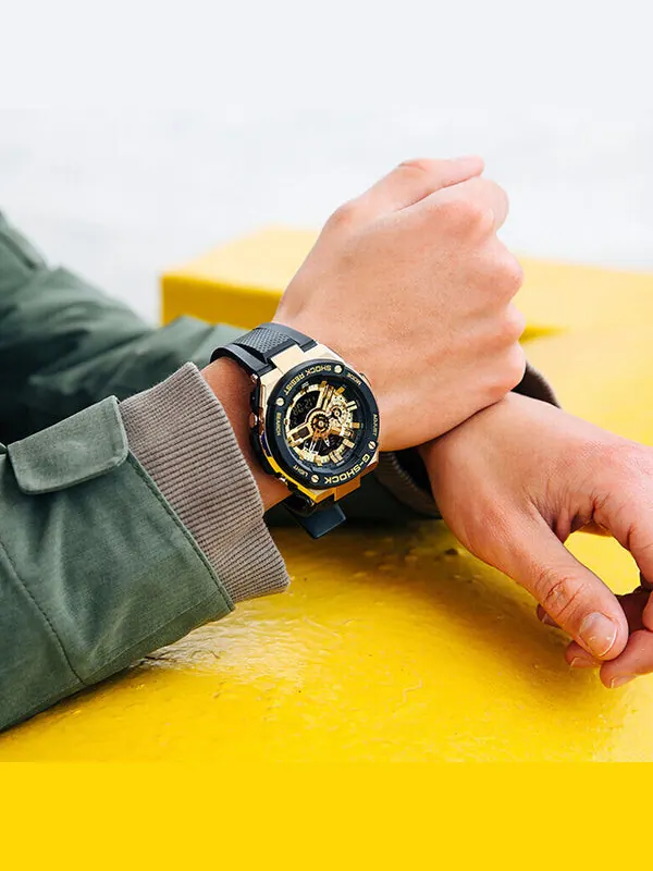 Часы CASIO G-Shock G-Steel 'Black Gold' — изображение 3 из 4, оттенок черный/золотистый