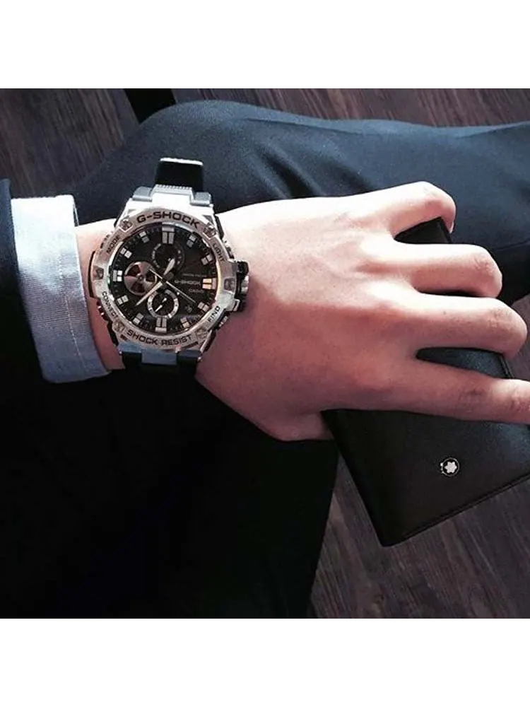 Часы CASIO G-Shock G-Steel 'Black Silver' — изображение 6 из 7, оттенок черный серебристый