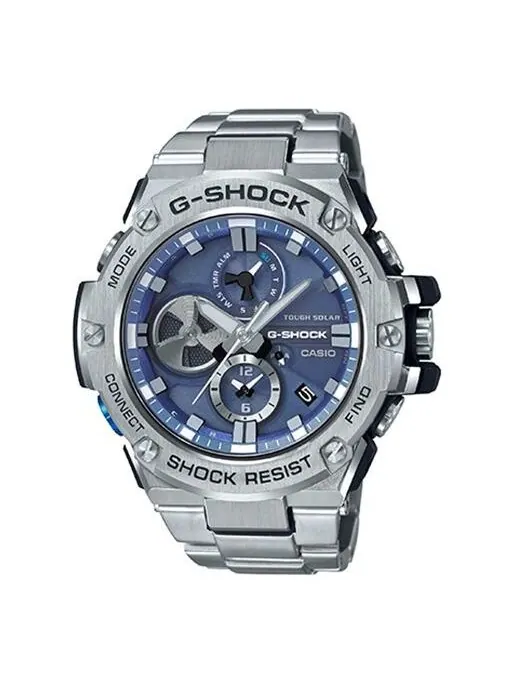 Часы CASIO G-Shock G-Steel 'Silver Blue' — изображение 1 из 4, оттенок синий