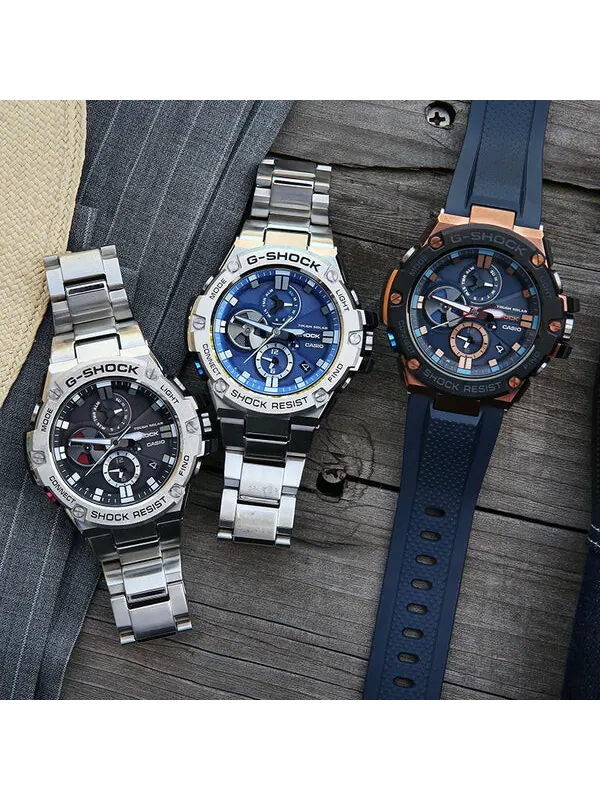Часы CASIO G-Shock G-Steel 'Silver Blue' — изображение 2 из 4, оттенок синий