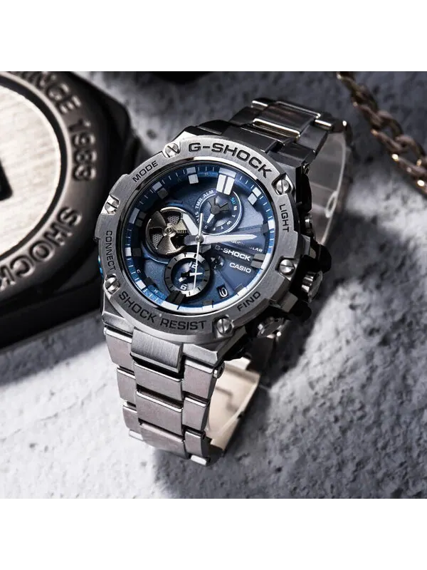Часы CASIO G-Shock G-Steel 'Silver Blue' — изображение 3 из 4, оттенок синий