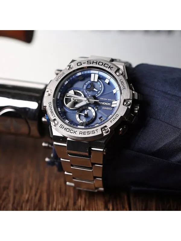 Часы CASIO G-Shock G-Steel 'Silver Blue' — изображение 4 из 4, оттенок синий