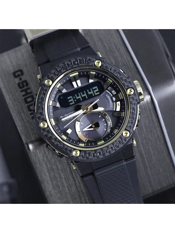 Часы CASIO G-Shock G-Steel 'Black' — изображение 3 из 4, оттенок черный/золотистый
