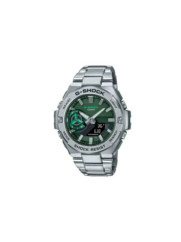 Часы CASIO G-Shock G-Steel 'Silver Green' — изображение 2 из 4, оттенок зеленый
