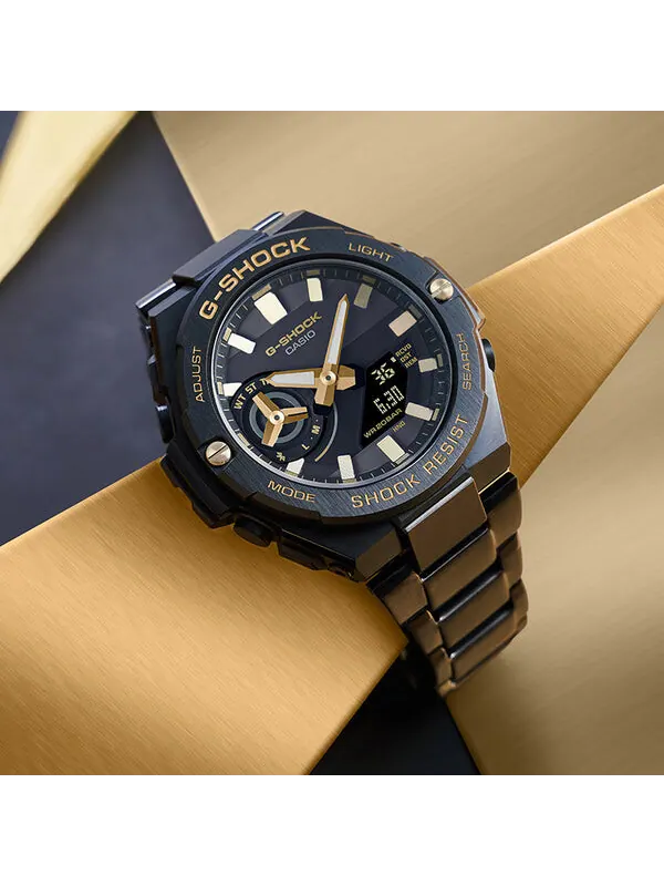 Часы CASIO G-Shock G-Steel 'Black Gold' — изображение 4 из 4, оттенок черный золотистый