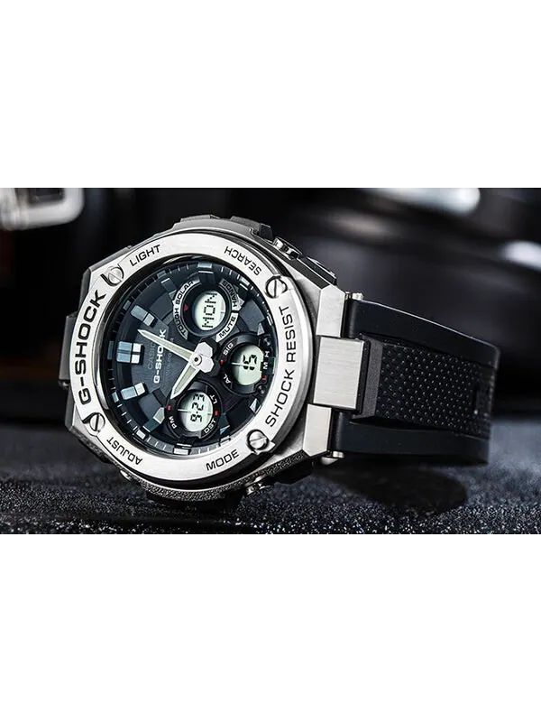 Часы CASIO G-Shock G-Steel 'Silver Black' — изображение 3 из 4, оттенок черный