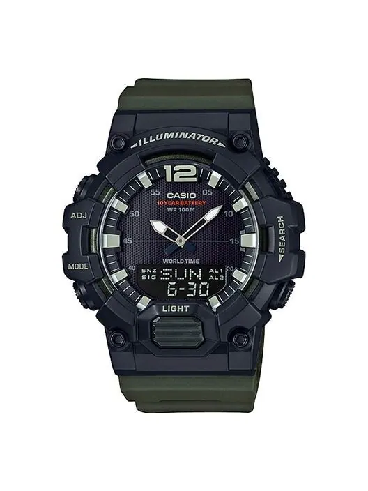 Часы CASIO G Shock Quartz Sports Waterproof Mens Green Analog/Digital Combo — изображение 1 из 3, оттенок зеленый