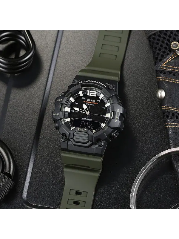 Часы CASIO G Shock Quartz Sports Waterproof Mens Green Analog/Digital Combo — изображение 2 из 3, оттенок зеленый