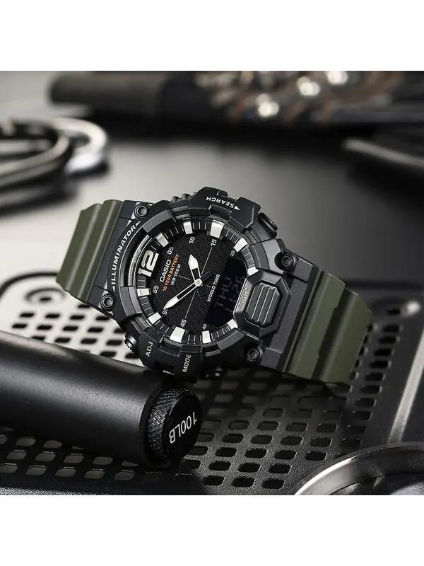 Часы CASIO G Shock Quartz Sports Waterproof Mens Green Analog/Digital Combo — изображение 3 из 3, оттенок зеленый
