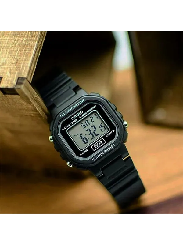 Часы CASIO Waterproof Quartz Black Strap Black Digital — изображение 4 из 4, оттенок черный