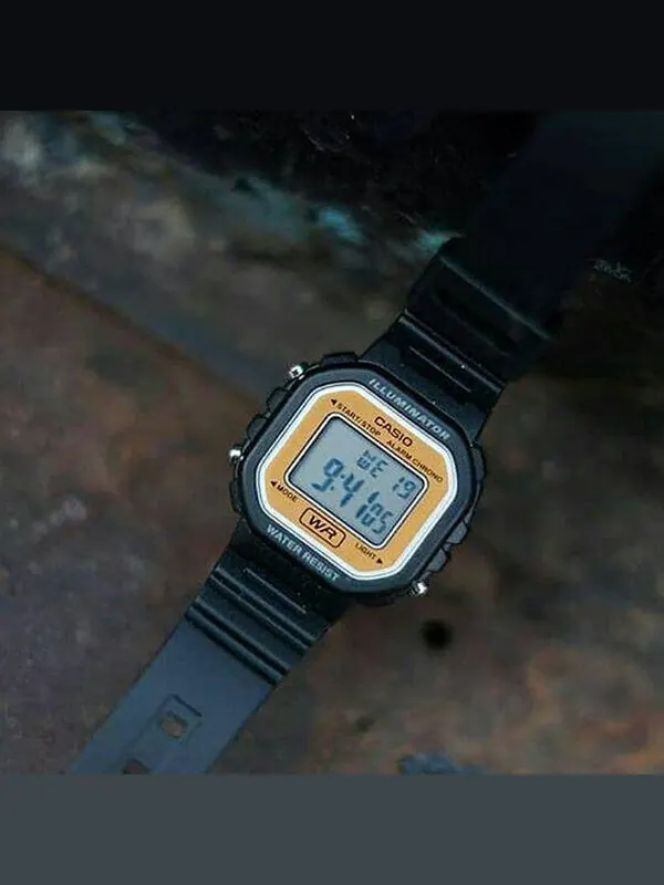 Часы CASIO STANDARDRetro Yellow Dial Plate Black Belt Quartz Waterproof Yellow DialBlack Strap — изображение 3 из 4