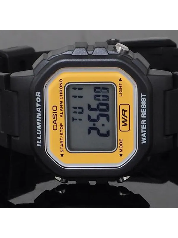 Часы CASIO STANDARDRetro Yellow Dial Plate Black Belt Quartz Waterproof Yellow DialBlack Strap — изображение 4 из 4