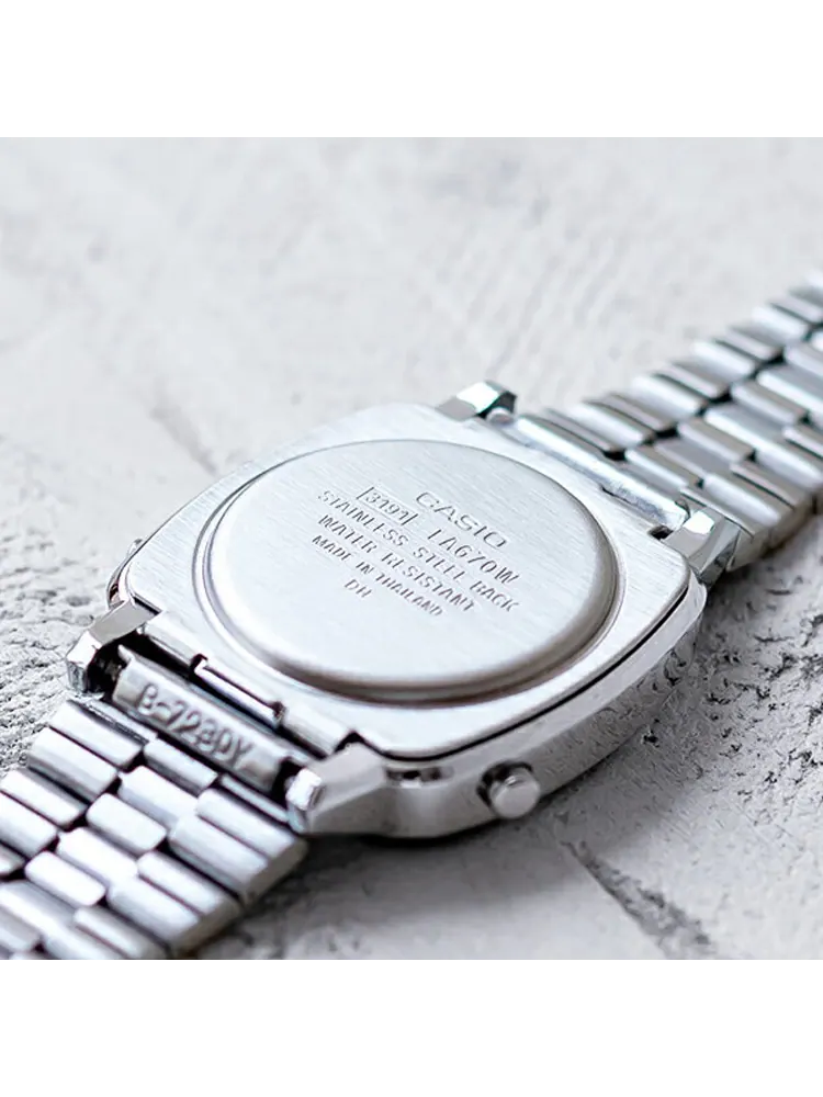 Часы Casio Vintage, арт. LA670WA-2 — изображение 7 из 8, оттенок серебристый/синий