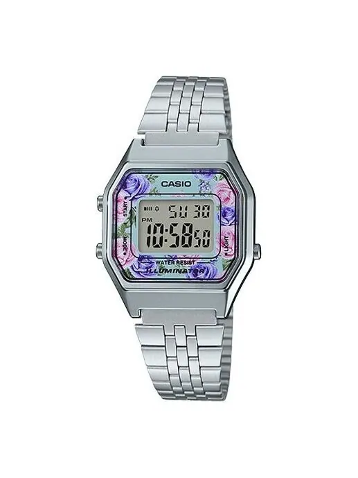 Часы CASIO Waterproof Unisex Silver Digital — изображение 1 из 4, оттенок серебряный
