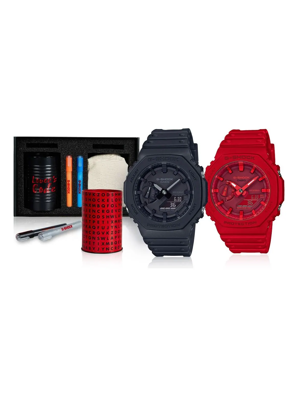 Набор инструментов для любителей Casio G-Shock Analog 'Black & Red' — изображение 1 из 6, оттенок черный красный