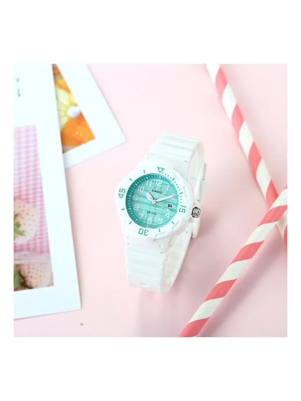 Часы CASIO ue Resin Band Waterproof Green Peppermint Green Analog — изображение 1 из 1, оттенок зеленый