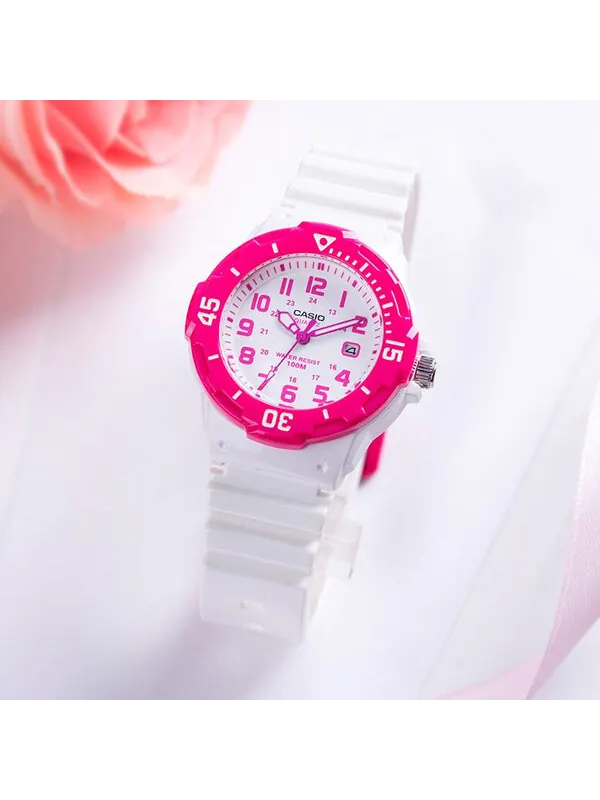 Часы CASIO Waterproof Pink/White Analog — изображение 3 из 4, оттенок розовый/белый
