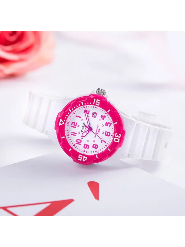 Часы CASIO Waterproof Pink/White Analog — изображение 4 из 4, оттенок розовый/белый