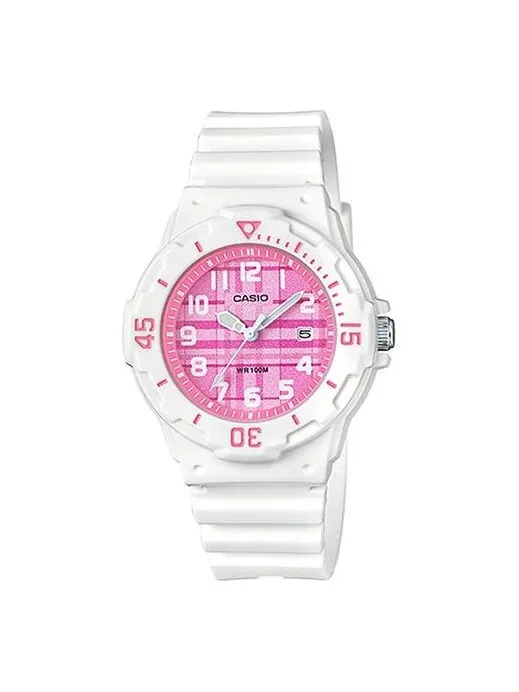 Часы Waterproof Sports Pink Plaid Pink Analog — изображение 1 из 4, оттенок розовый