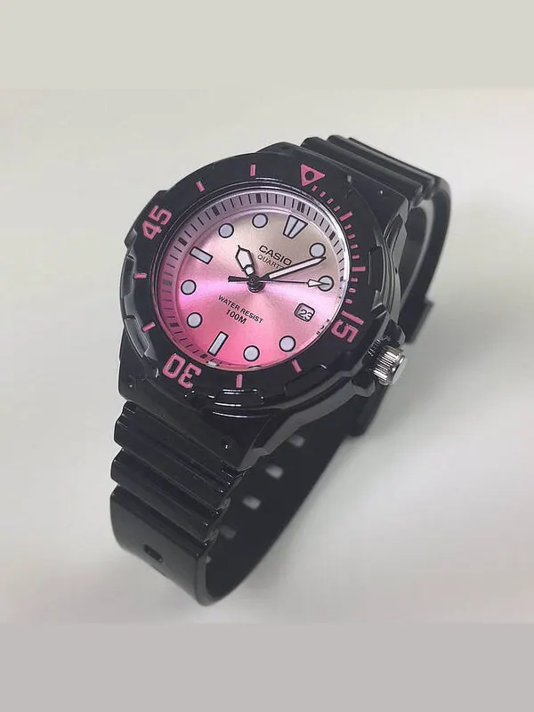 Часы Quartz Waterproof Sports Pink Gradient Pink Analog — изображение 2 из 2, оттенок розовый