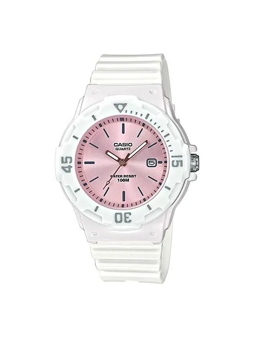 Часы CASIO Waterproof Sports Pink DialWhite Strap PinkWhite Analog — изображение 1 из 5, оттенок розовый белый