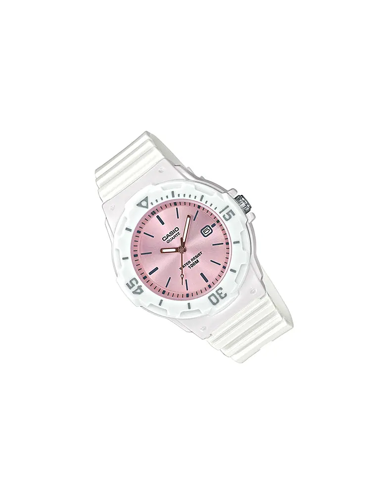 Часы CASIO Waterproof Sports Pink DialWhite Strap PinkWhite Analog — изображение 2 из 5, оттенок розовый белый