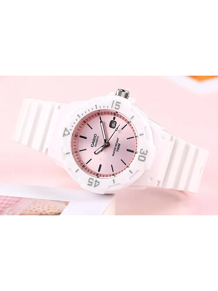 Часы CASIO Waterproof Sports Pink DialWhite Strap PinkWhite Analog — изображение 3 из 5, оттенок розовый белый