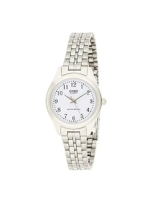 Часы CASIO ENTICER Series Wrist /White Stainless Steel Strap Silver Analog — изображение 1 из 4, оттенок серебряный