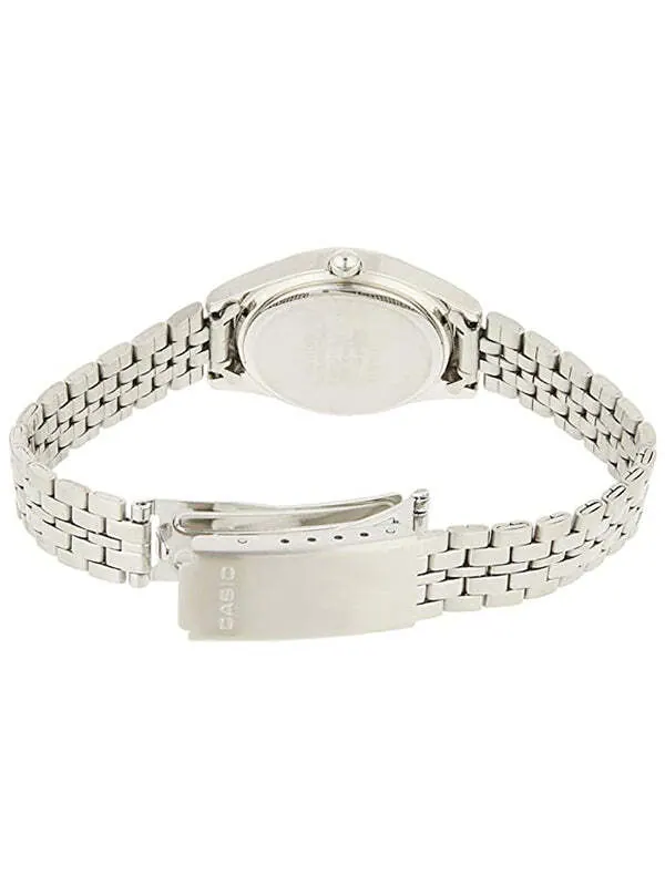 Часы CASIO ENTICER Series Wrist /White Stainless Steel Strap Silver Analog — изображение 2 из 4, оттенок серебряный
