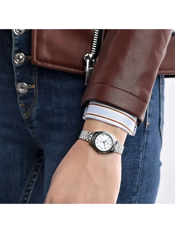 Часы CASIO ENTICER Series Wrist /White Stainless Steel Strap Silver Analog — изображение 4 из 4, оттенок серебряный