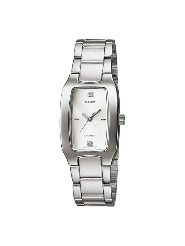 Часы CASIO Metal HandsQuartz WhiteDial Plate Waterproof Silver Analog — изображение 1 из 4, оттенок серебряный