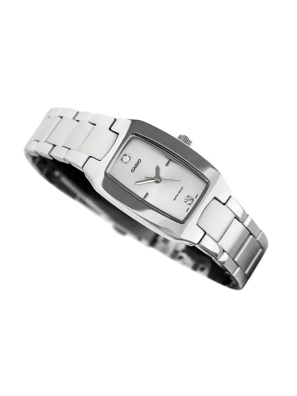 Часы CASIO Metal HandsQuartz WhiteDial Plate Waterproof Silver Analog — изображение 2 из 4, оттенок серебряный
