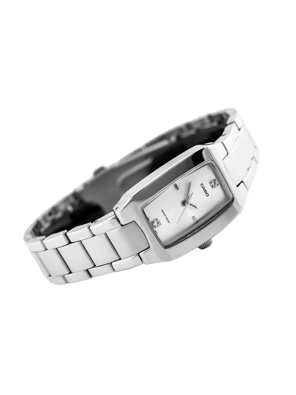 Часы CASIO Metal HandsQuartz WhiteDial Plate Waterproof Silver Analog — изображение 3 из 4, оттенок серебряный