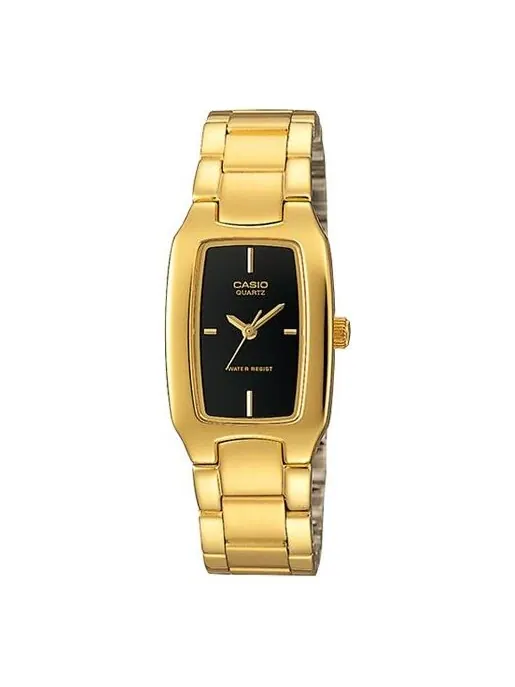 Часы CASIO Stainless Steel Strap Quartz Waterproof Black Dial Black Analog — изображение 1 из 3, оттенок черный