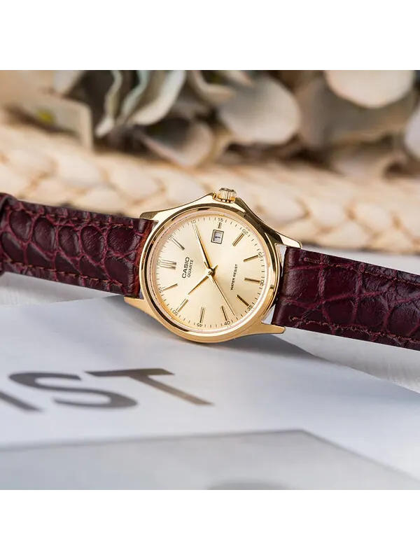 Часы CASIO Quartz Waterproof Gold Analog — изображение 3 из 4, оттенок золото
