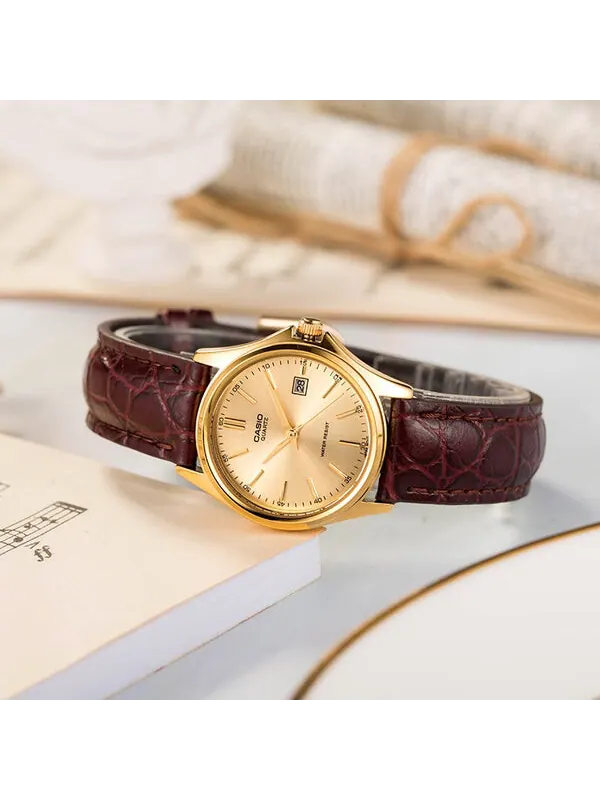 Часы CASIO Quartz Waterproof Gold Analog — изображение 4 из 4, оттенок золото