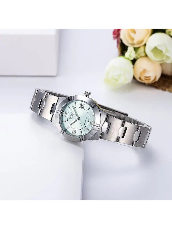 Часы CASIO Quartz Waterproof Green Analog — изображение 2 из 4, оттенок зеленый