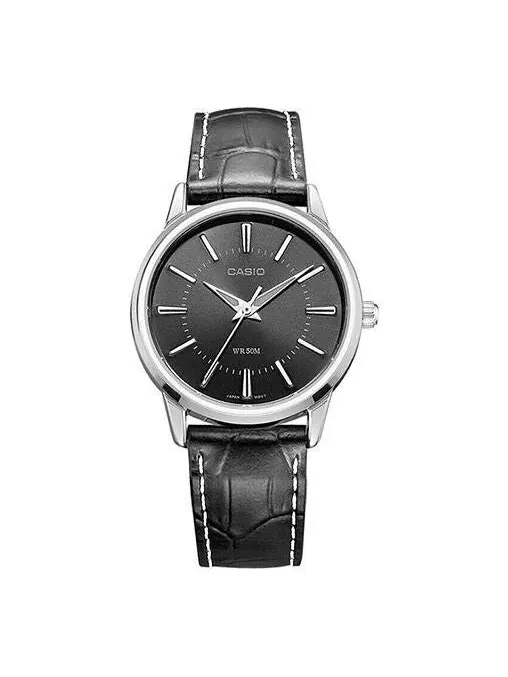 Часы CASIO Quartz Waterproof Black Analog — изображение 1 из 4, оттенок черный