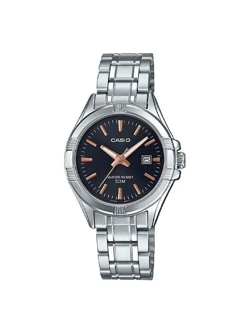 Часы CASIO Waterproof Quartz Unisex Black Analog — изображение 1 из 3, оттенок черный