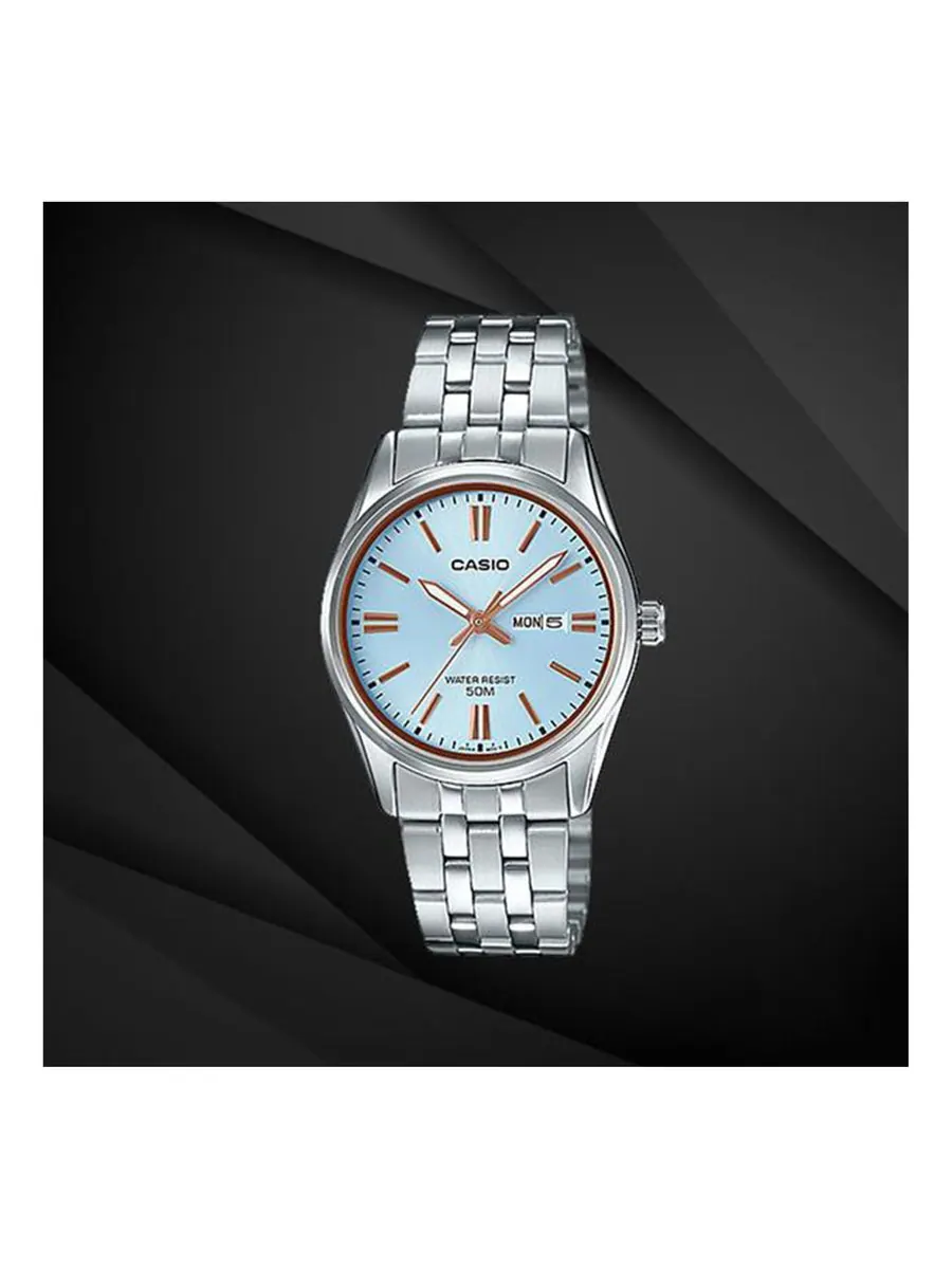 Часы CASIO Waterproof Light Blue Analog — изображение 1 из 1, оттенок синий