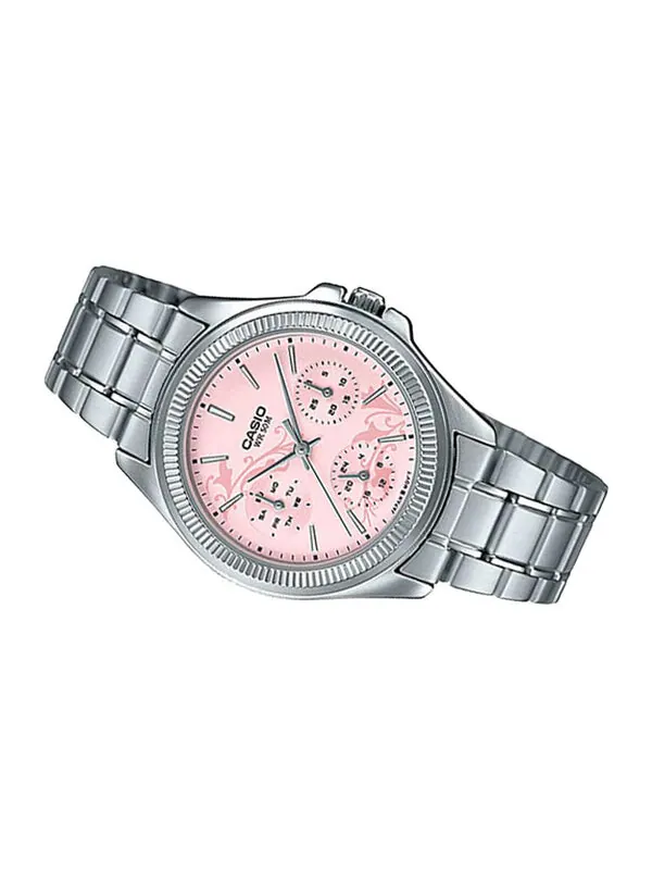 Часы Casio Retro Analog Watch 'Pink Silver' — изображение 2 из 4, оттенок серебристо-розовый